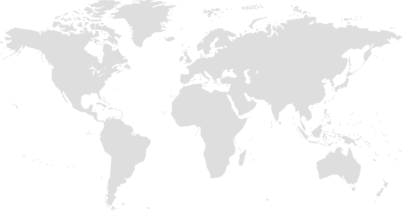 World map illustrating global manufacturing and delivery network