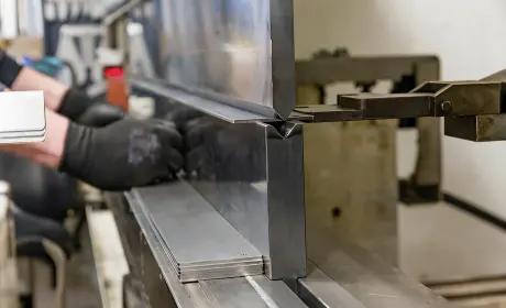 Bending stamping operation