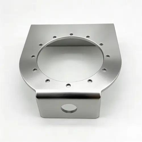 Brushed and polished metal stamping part